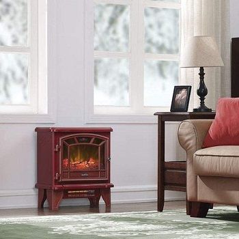 red-electric-fireplace
