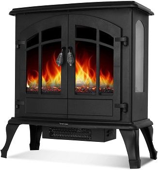 SNAN Electric Fireplace Stove with Knob Button