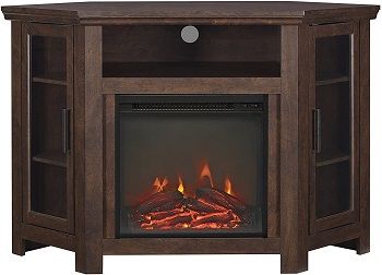 Walker Edison Corner Fireplace Stand for TVs Up To 55 review