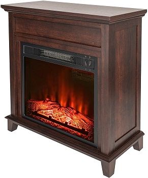 AKDY 27 Electric Fireplace Freestanding Brown Wooden Mantel review