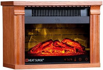 Heat Surge Mini-Glo Dark Oak Electric Fireplace