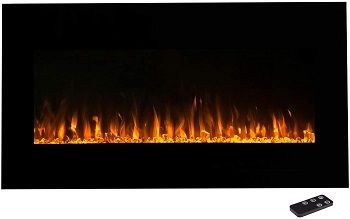 Northwest Electric Fireplace Wall Mounted LED Fire and Ice Flame